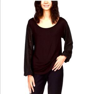 Michael Kors Open Neck Long Sleeve Top, Size Large, NWT
